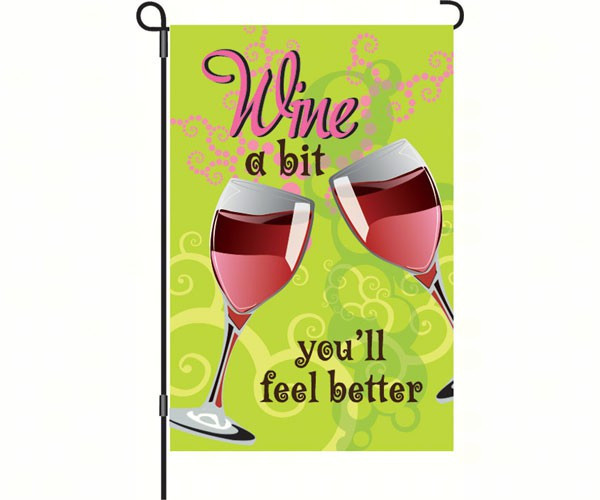 PREMIER DESIGNS - Wine A Bit - Garden Flag PD51286 630104512866