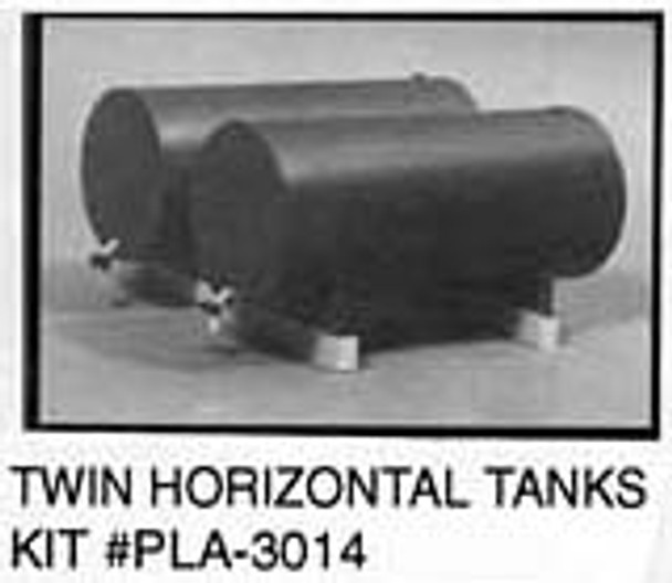 PLASTRUCT - (O Scale) - Twin Horizontal Tanks Kit (3014) 764050030140