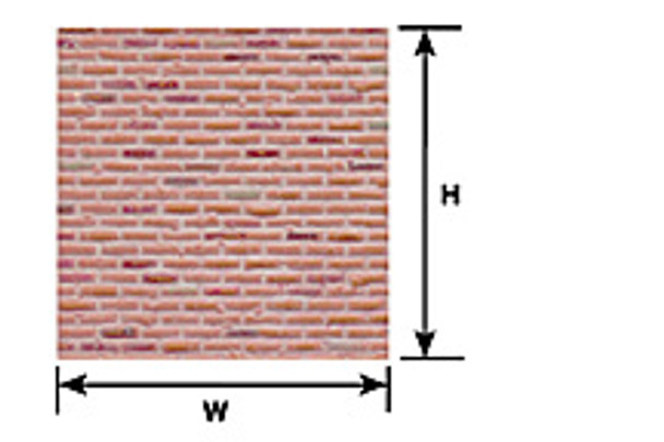 PLASTRUCT - Scale Plastic Pattern Sheet - O (1:48) ROUGH BRICK SHEET (2 Pack) (91606) 764050916062