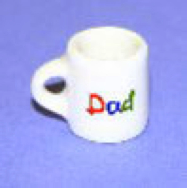 RAINDROP MINIATURES - 1" Scale Dollhouse Miniature - Dad Mug (138)