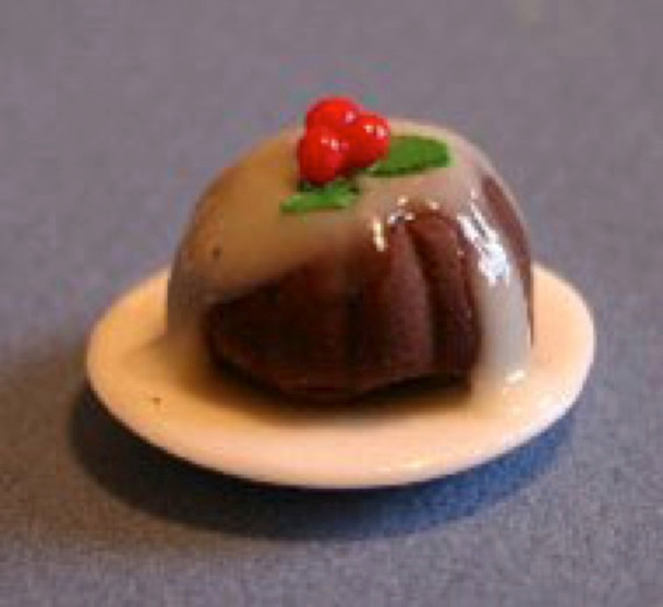 RAINDROP MINIATURES - 1" Scale Dollhouse Miniature - Christmas Pudding Victorian (35)