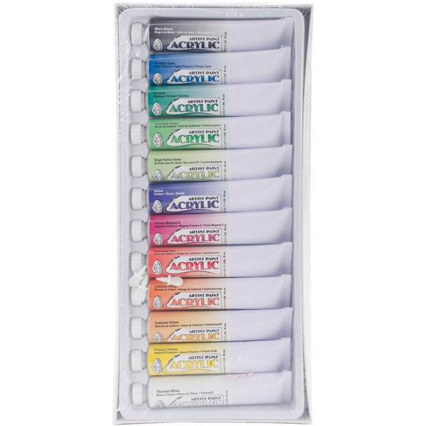 ROYAL BRUSH - Acrylic Paints 12ml 12/Pkg-Assorted Colors (ACR21-12) 090672065162