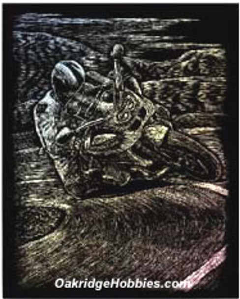 ROYAL BRUSH - MOTORCYCLE RACING - Engraving Art Craft Kit (HOLO19) 090672056542