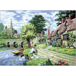 ROYAL BRUSH - DUCK FEEDING Paint By Number Kit (PAL11) 0090672994608