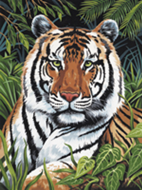 ROYAL BRUSH - Tiger in Hiding - Paint By Number Craft Set (PCS4) 090672140180