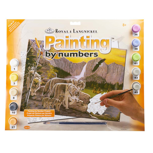 ROYAL BRUSH - "Path of the Wolf Spirit" Painting by Numbers Kit (PJL38) 090672943439