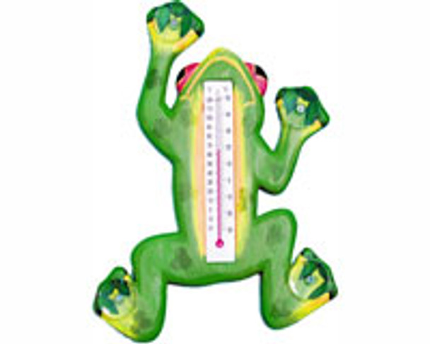 SONGBIRD ESSENTIALS - Climbing Green Frog Small Window Thermometer SE2172100 645194772175