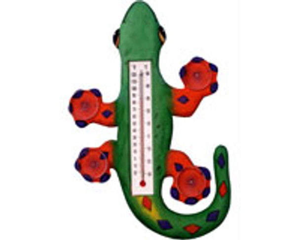 SONGBIRD ESSENTIALS - Climbing Green & Orange Gecko Small Window Thermometer SE2172107 645194772212