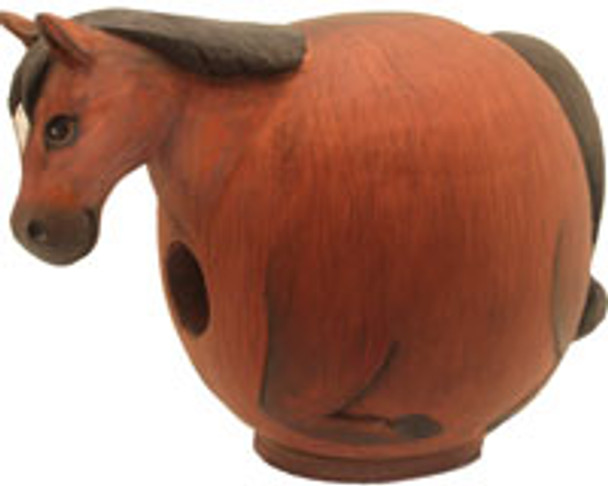 SONGBIRD ESSENTIALS - Brown Horse "Gord-O" Shaped Birdhouse SE3880091 645194774216