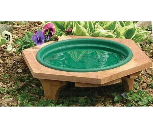 SONGBIRD ESSENTIALS - Mini Garden Bird Bath Green (SE507) 645194005075