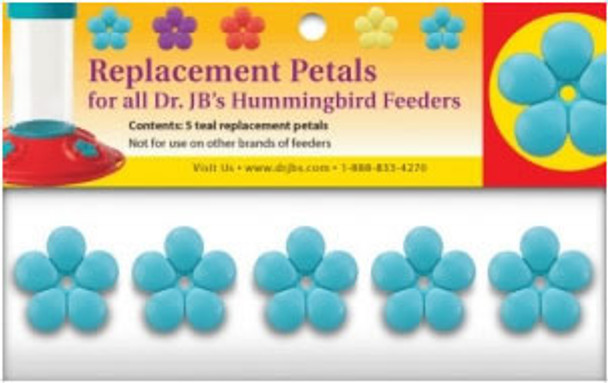 SONGBIRD ESSENTIALS - Replacement Blossoms for Dr. JB's Feeder - (5 pk) Teal (SE6004) 854805001027