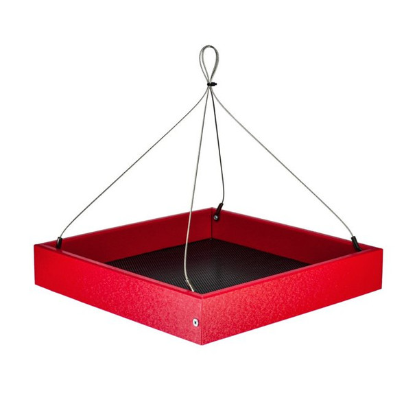 SONGBIRD ESSENTIALS - Red Hanging Platform Feeder (SERUBLHPF105R) 645194778979