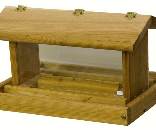 STOVALL - Wooden Standard Post-Mount Hopper Feeder SP2F 894259002041