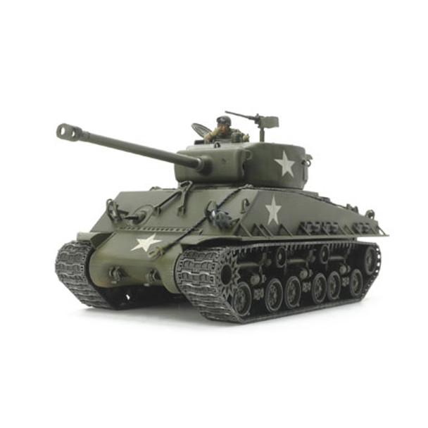 TAMIYA - 1/48 U.S. Medium Tank M4A3E8 Sherman "Easy Eight" Plastic Model Military Vehicle Kit (32595) 4950344325955