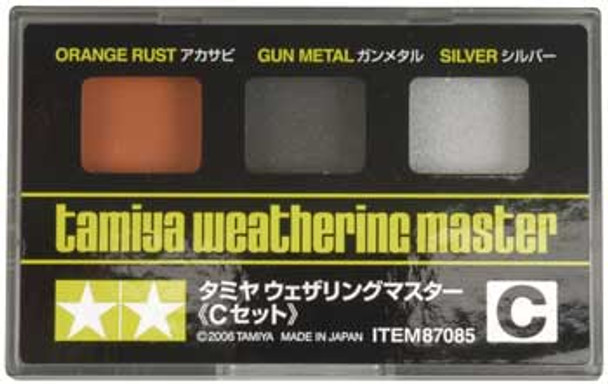 TAMIYA - 87085 Weathering Master Paint Set C (Rust-Gun Metal-Silver) 4950344870851