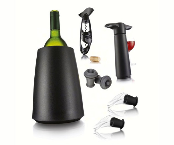 VACU VIN - 7 Piece Wine Set (Cooler, Wine Saver Pump, Corkscrew) VACUVIN3889160 084256388907