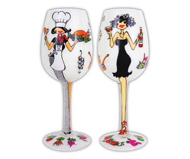 BOTTOM'S UP - 95 AND SUNNY - Wine Glass Bon Appetit! (WGBONAPPETIT) 705105380056
