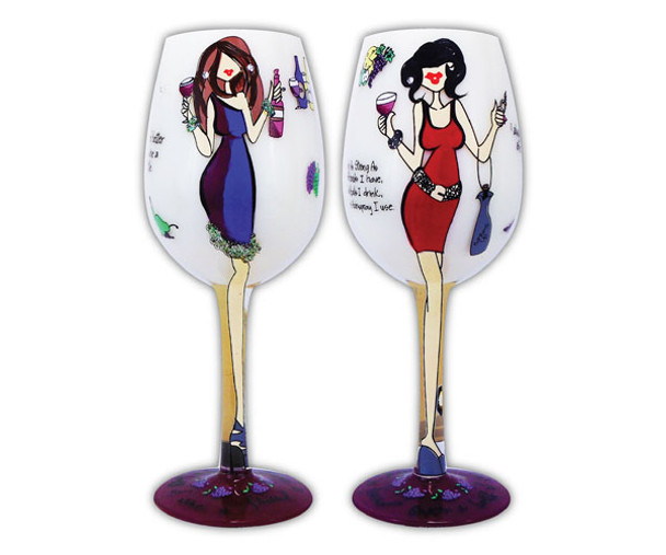 BOTTOM'S UP - 95 AND SUNNY - Wine Glass, Women Winning (WGWOMENWINING) 794504776713