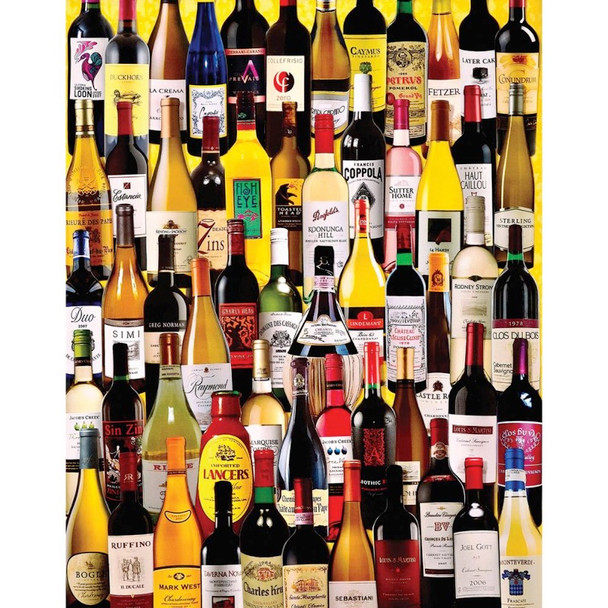 WHITE MOUNTAIN PUZZLES - Jigsaw Puzzle 1000 Pieces 24"X30" - Wine Bottles (WM1058) 724819256624