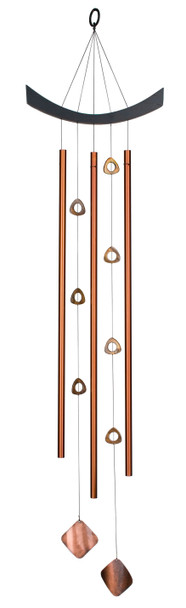 WOODSTOCK CHIMES - Woodstock Feng Shui Wind Chime - Chi Energy Tiger's Eye (WOODCET) 028375178117