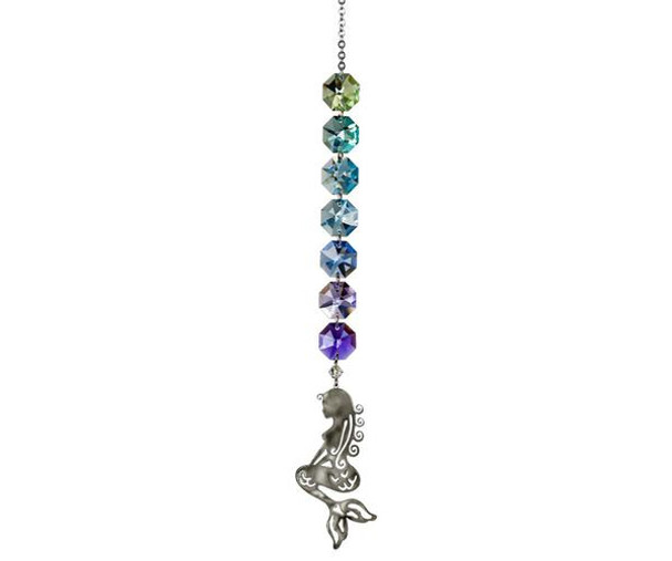 WOODSTOCK CHIMES - Mermaid Crystal Radiance Cascade - Crystal Chain Ornament (WOODCRMM) 028375302314