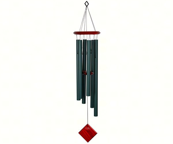 WOODSTOCK CHIMES - Chimes of Earth Evergreen (Decorated Design) - Wind Chime - 37" WOODDCE37 028375273713