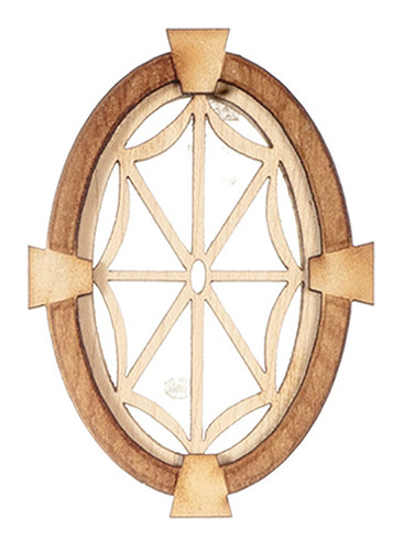 OakridgeStores.com | ALESSIO - Oval Window, Spider Keystone Trim - Dollhouse Miniature (2131SP)