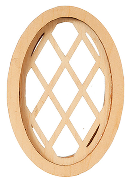 OakridgeStores.com | ALESSIO - Oval Diamond Plain Trim Window - Dollhouse Miniature (2138)