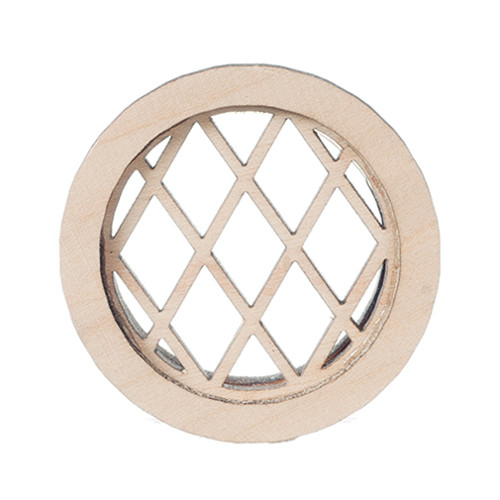 OakridgeStores.com | ALESSIO - Round Window, Diamond Design with Plain Trim - Dollhouse Miniature (2148)