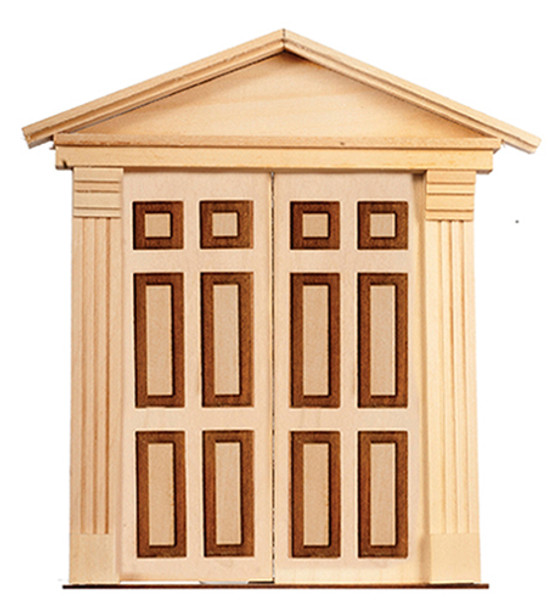 OakridgeStores.com | ALESSIO - 6 Raised Panels Double Door - Dollhouse Miniature (2309DD)