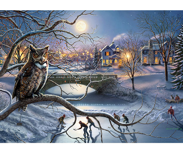 OakridgeStores.com | Outset Media Games - Edge of Town (Owl) 1000 pc Puzzle (OM80181) 625012801812