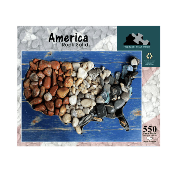 OakridgeStores.com | PUZZLES THAT ROCK America Rock Solid 550 pc Puzzle (23450) 636947234507