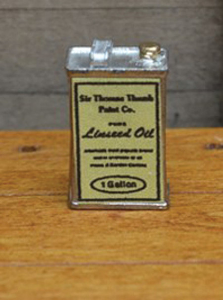OakridgeStores.com | Sir Thomas Thumb - Can of Linseed Oil - Dollhouse Miniature (829)