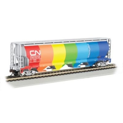 OakridgeStores.com | BACHMANN HO 4 Bay Cylindrical Hopper, CN Train Car (160-19133) 022899191331