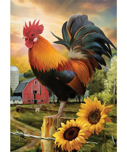 OakridgeStores.com | Briarwood Lane - Fancy Rooster House Flag (BLH01287) 840011613451