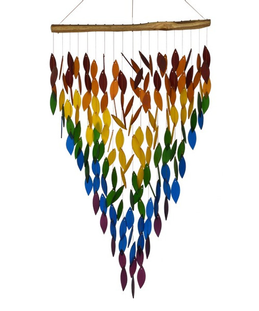 OakridgeStores.com | Gift Essentials - Premiere Rainbow Waterfall (glass) Wind Chime (GEBLUEG604) 804414916106