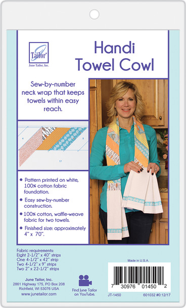 OakridgeStores.com | June Tailor - Quilt As You Go - Handi Towel Cowl Pattern Kit  (JT1450) 730976014502