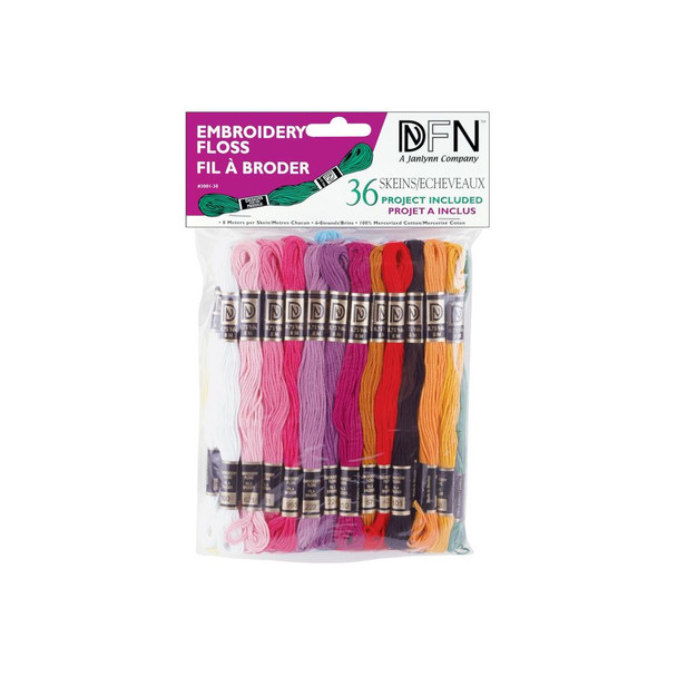 OakridgeStores.com | Janlynn Cotton Embroidery Floss Pack 8.7yd 36/Pkg - Pastel Colors (3001-30) 029064001303