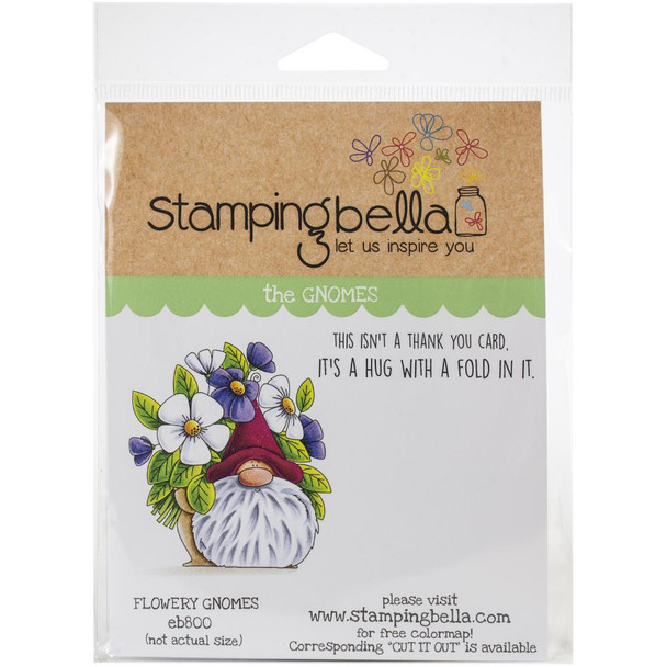OakridgeStores.com | Stamping Bella Cling Stamps - Flowery Gnome (EB800) 666307908007