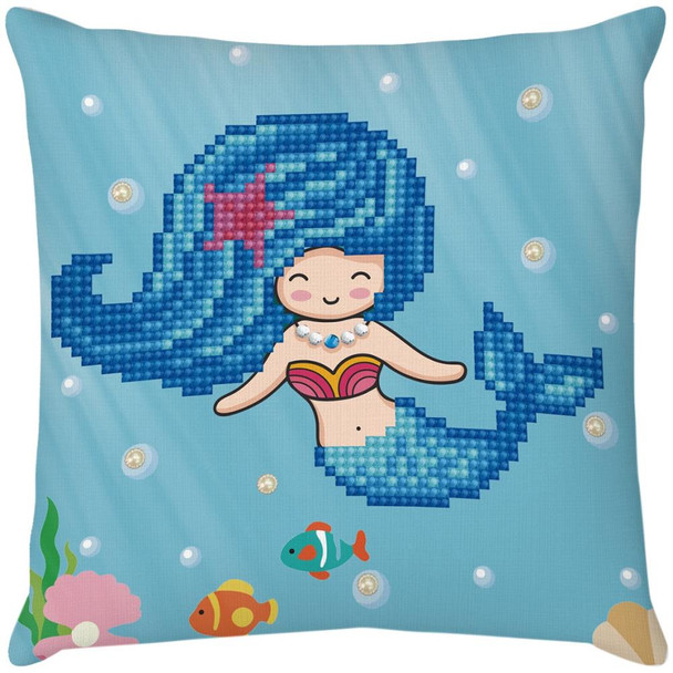 OakridgeStores.com | Diamond Dotz Diamond Embroidery Mini Pillows 7"X7" - Pearl Swimmer (DDP2043) 4895225913077