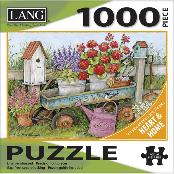 OakridgeStores.com | LANG  - Blue Wagon - Jigsaw Puzzle 1000 Pieces 29"X20" (50380-46) 739744208211