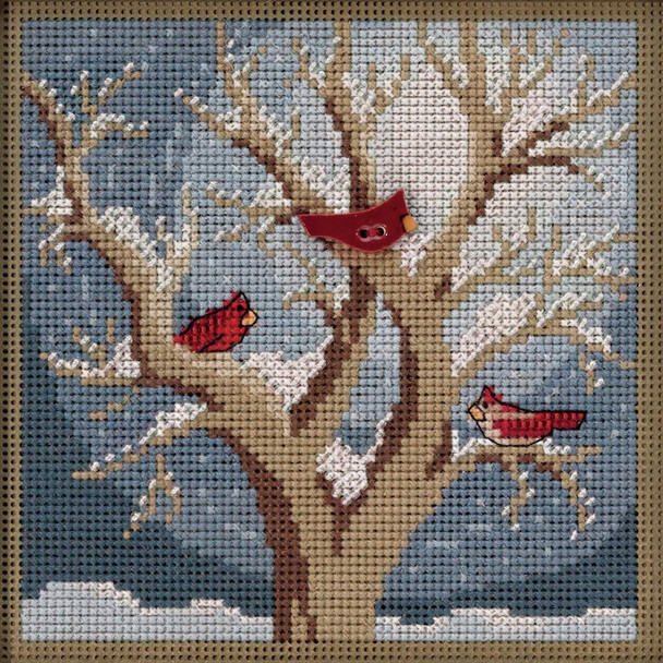 OakridgeStores.com | Mill Hill Buttons & Beads Counted Cross Stitch Kit 5"X5" - Frosty Morning (14 Count) (MH142033) 098063875130