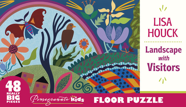 OakridgeStores.com | Pomegranate - Lisa Houck: Landscape with Visitors - Kid's 48 Large Piece Format Floor Puzzle (FP002) 9780764975820