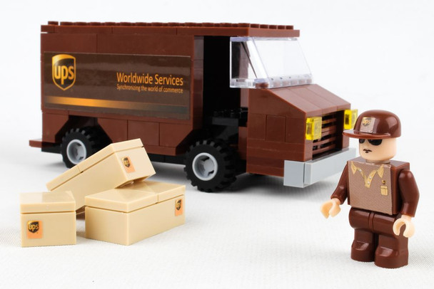 OakridgeStores.com | DARON - UPS Local Package Delivery Truck - Construction Brick/Block Toy - 111 Pc. Set (BL99977) 830715961521