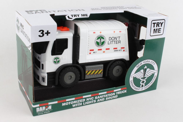 OakridgeStores.com | DARON - NYC Motorized Toy Garbage Truck w/Lights & Sound (NY32000) 817346027420