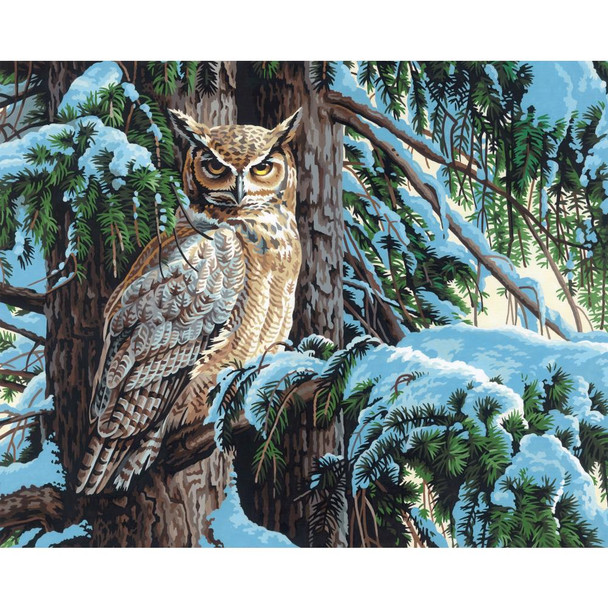 OakridgeStores.com | DIMENSIONS- Great Horned Owl Paint by Number (73-91772)