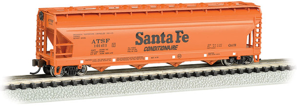 OakridgeStores.com | BACHMANN - N Scale - Santa Fe #101414- ACF 56' 4-Bay Center Flow Hopper 022899175645