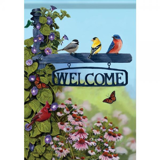 OakridgeStores.com | CARSON HOME ACCENTS - Welcome Post Garden Flag (12.5in x 18in) 096069496250