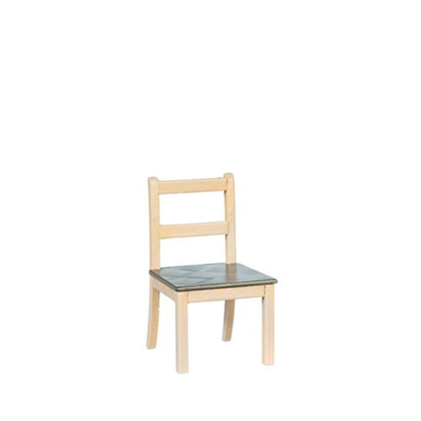 OakridgeStores.com | AZTEC - Modern Kitchen Chair - Grey - Black Seat - 1" Scale Dollhouse Miniature (T2638)