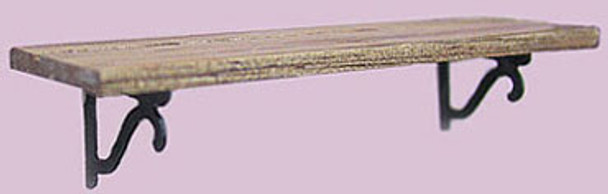 OakridgeStores.com | OLDE MOUNTAIN MINIATURES - 3in Plate Shelf Walnut - 1" Scale Dollhouse Miniature (A100W)
